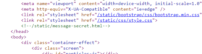 Homepage source code