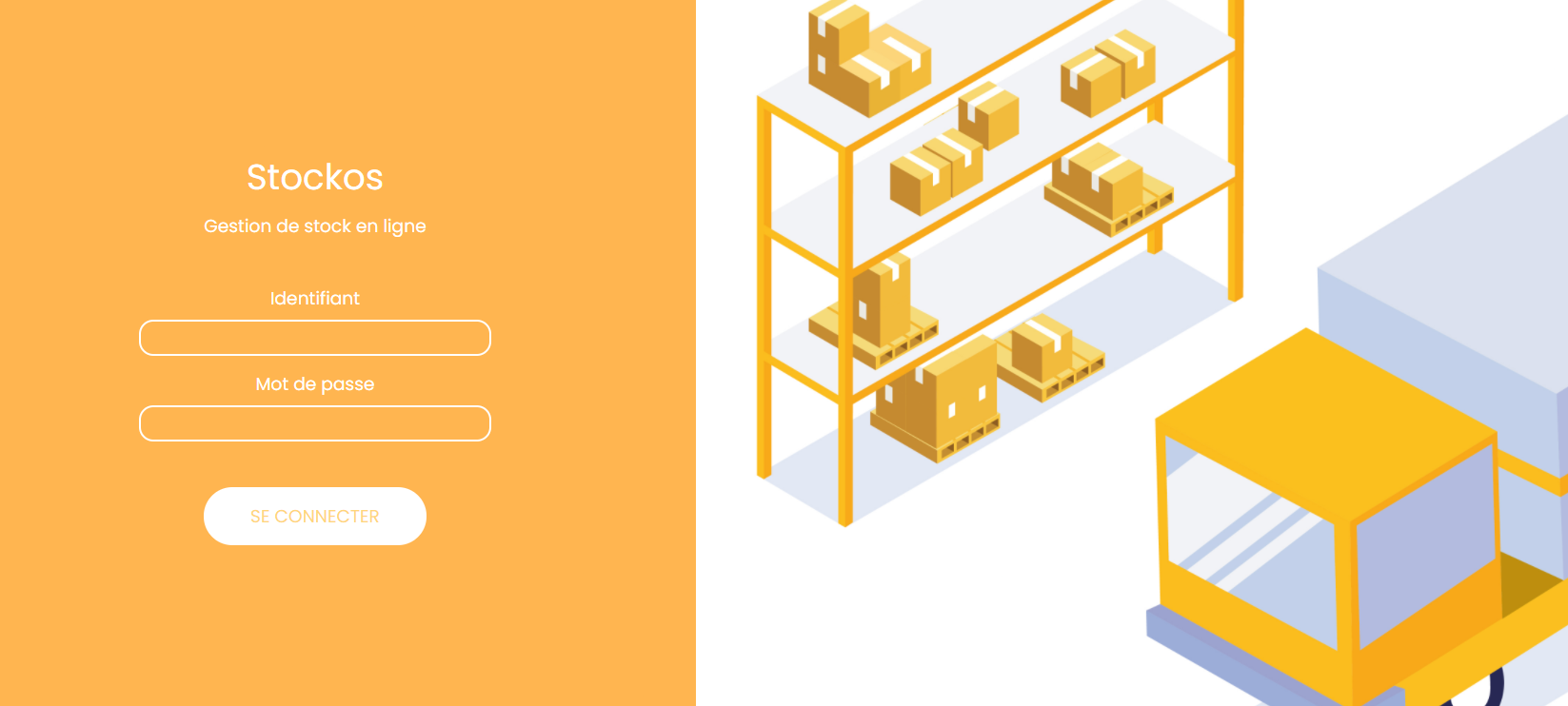 Stockos login page